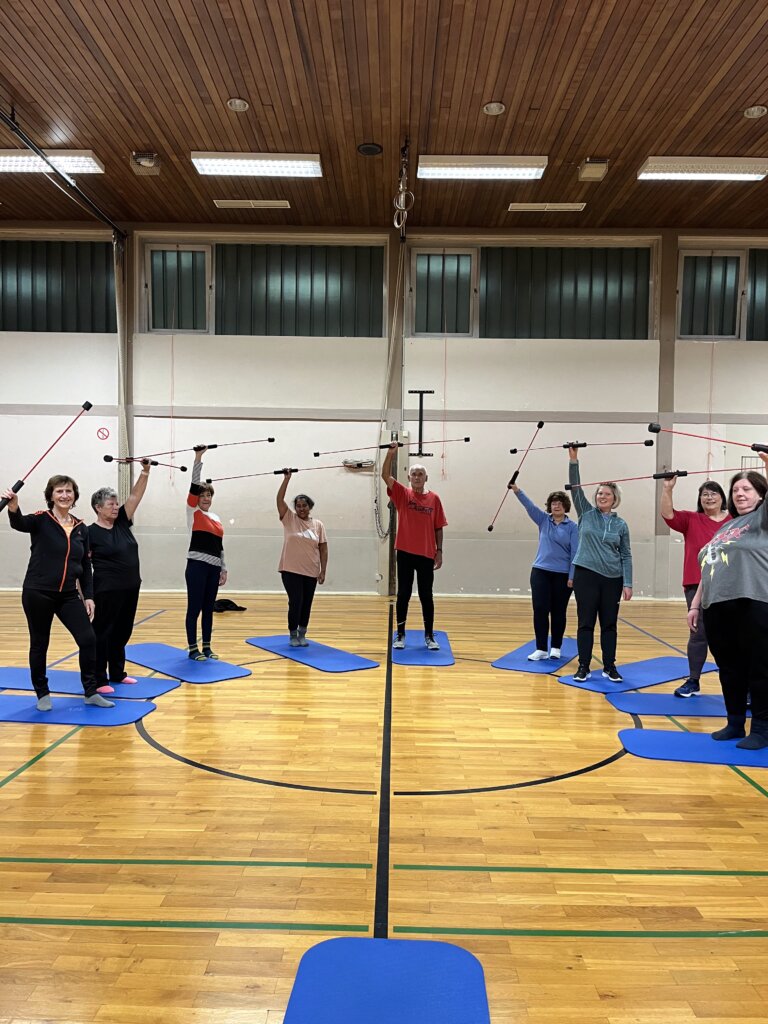 Sportgruppe bei der Arbeit